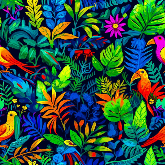 Abstract Jungle Rainforest Wrapping Paper Roll from The Curated Goose