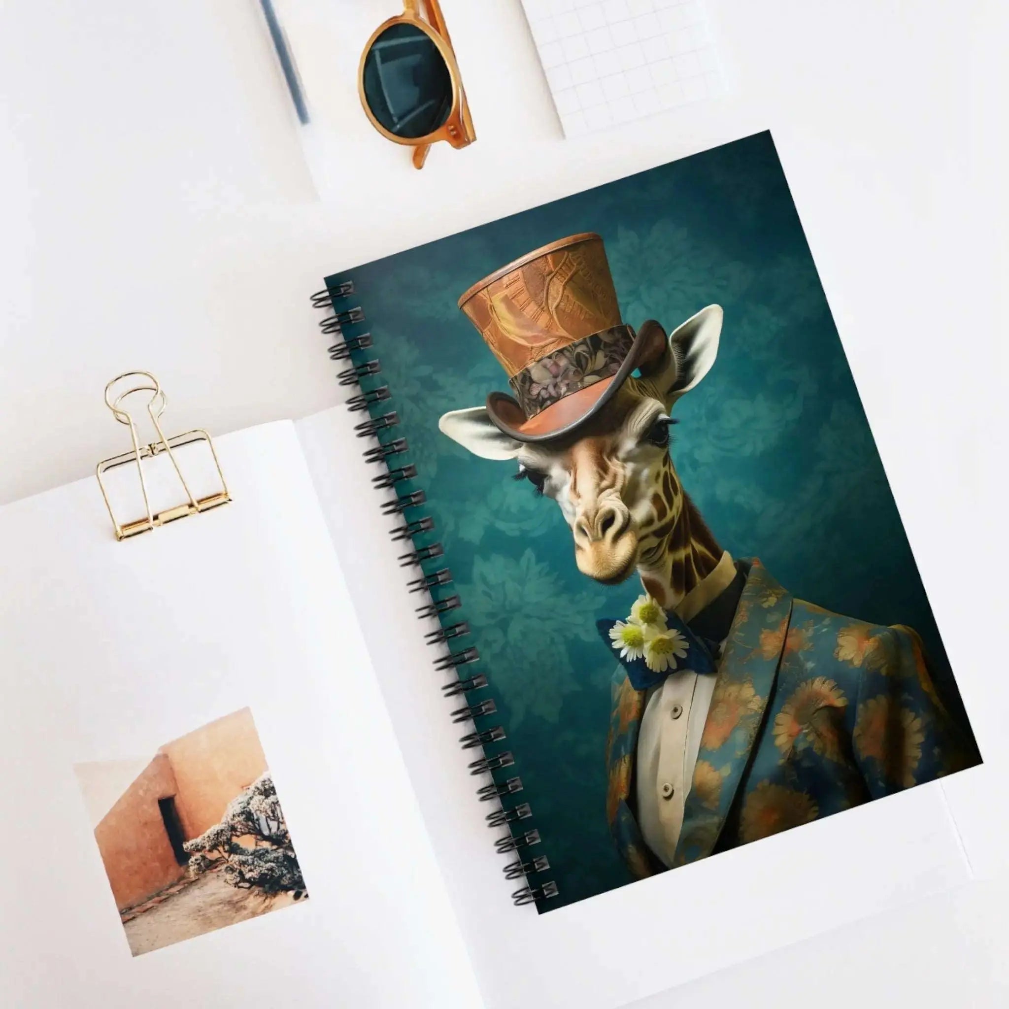 Animal Portrait Spiral Notebook: Victorian Giraffe Journal from The Curated Goose