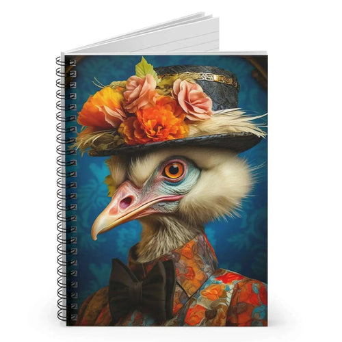 Animal Portrait Spiral Notebook: Victorian Ostrich Portrait from The Curated Goose