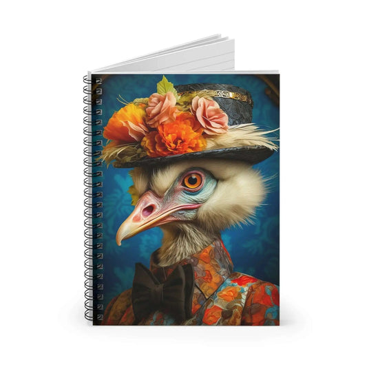 Animal Portrait Spiral Notebook: Victorian Ostrich Portrait from The Curated Goose