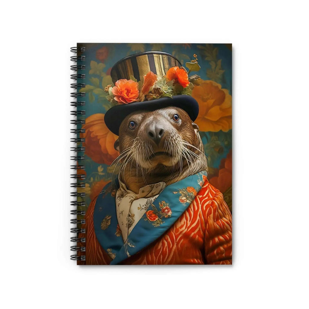 Animal Portrait Spiral Notebook: Victorian Sea Lion Portrait from The Curated Goose