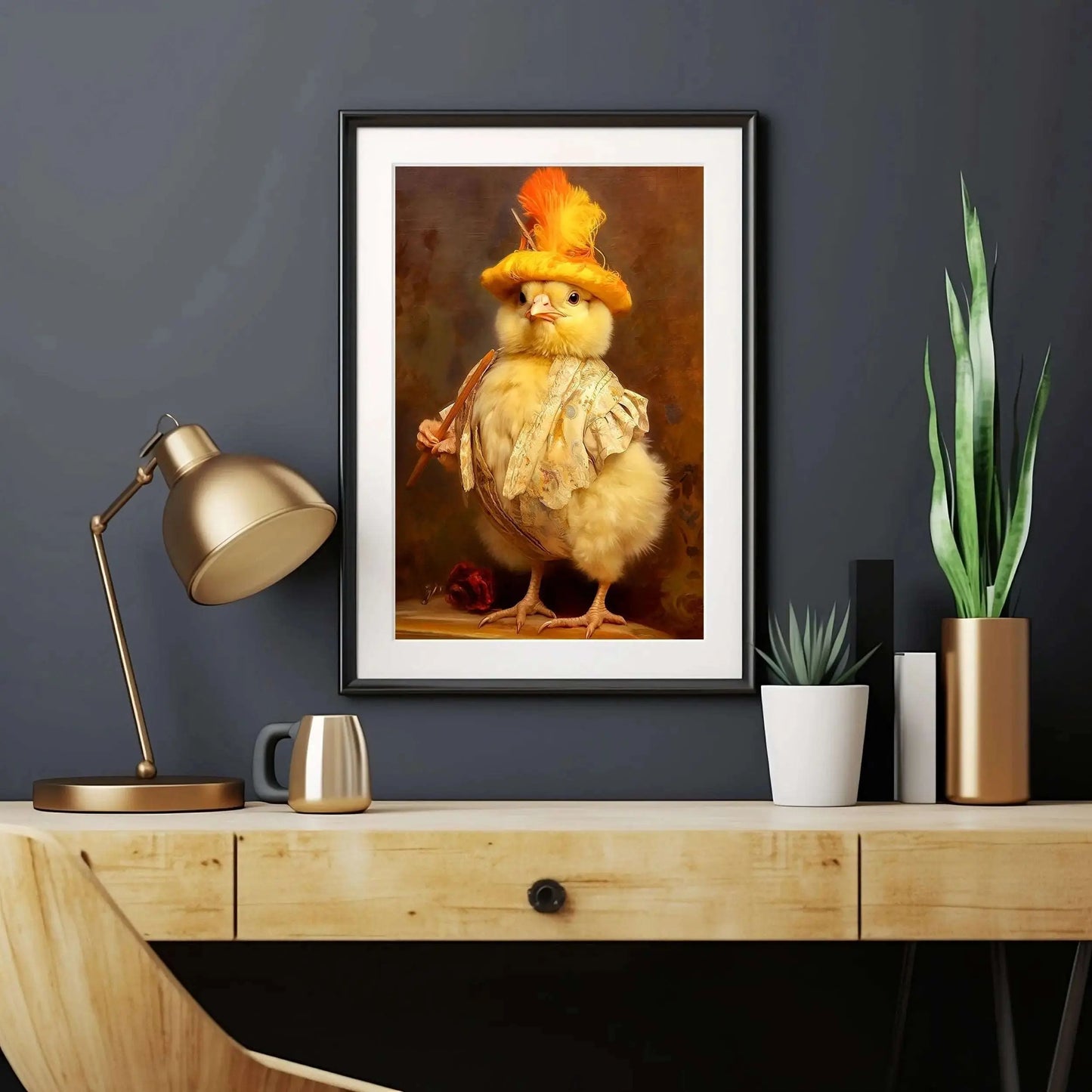 Baby Chick Renaissance Art Print | Funny Chicken Art - Premium Art Print from The Curated Goose - From $18.99! Shop now at TheCuratedGoose.com