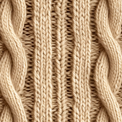 Faux Cable Knit Wrapping Paper Roll Illusion (Tan)