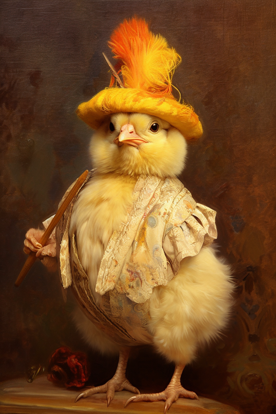 Victorian Baby Chicken Art Print | Giclee Wall Art Decor | Limited Edition