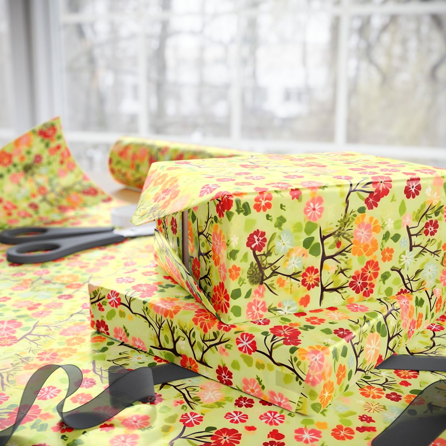 Cottagecore Granny-Chic Floral Wrapping Paper Rolls