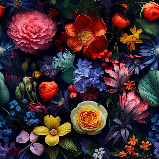 Moody and Dark Floral Wrapping Paper from The Curated Goose