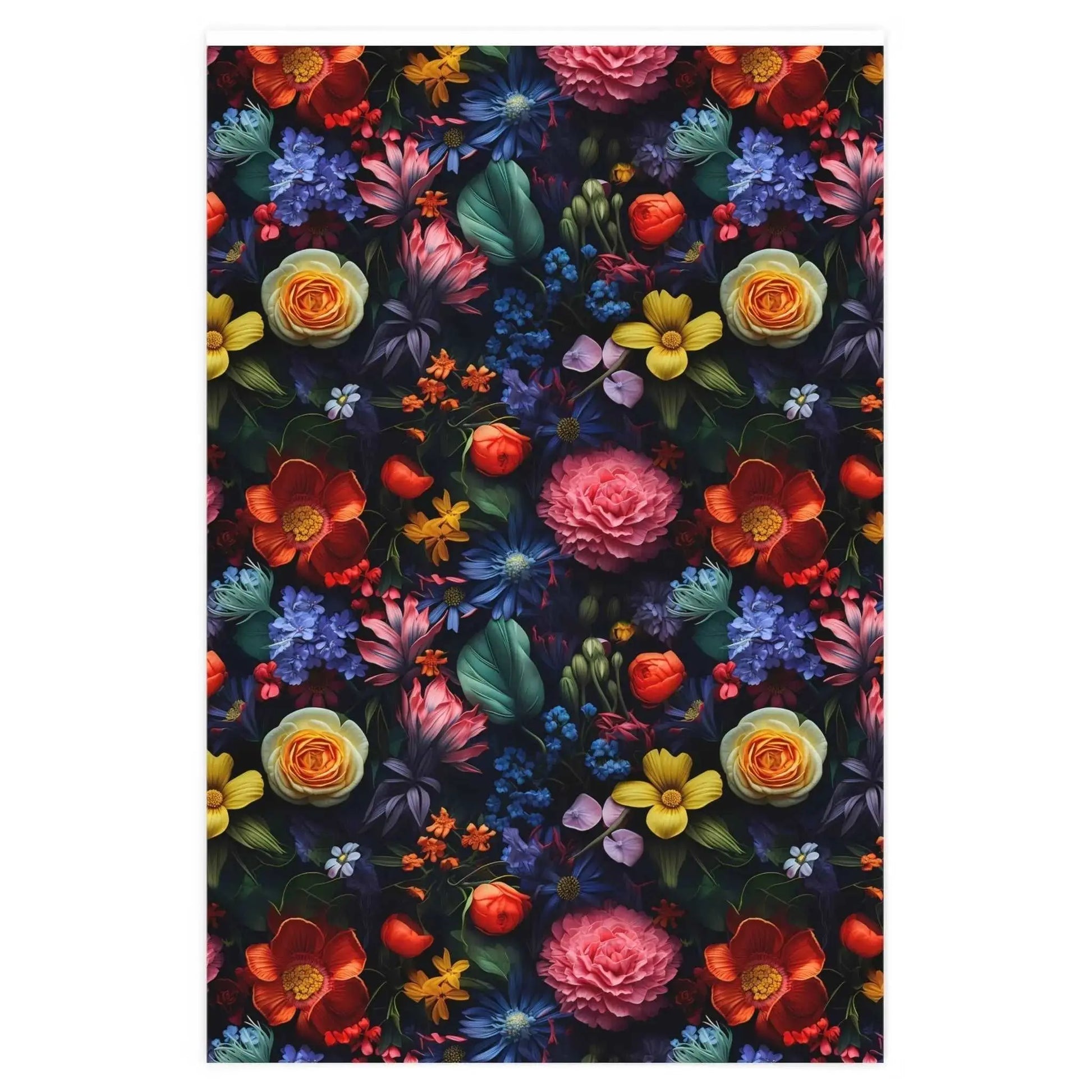 Moody and Dark Floral Wrapping Paper