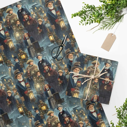 Dickens Christmas Carolers Wrapping Paper Rolls from The Curated Goose