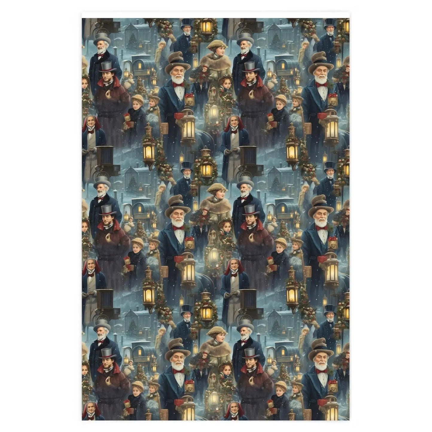 Dickens Christmas Carolers Wrapping Paper Rolls from The Curated Goose