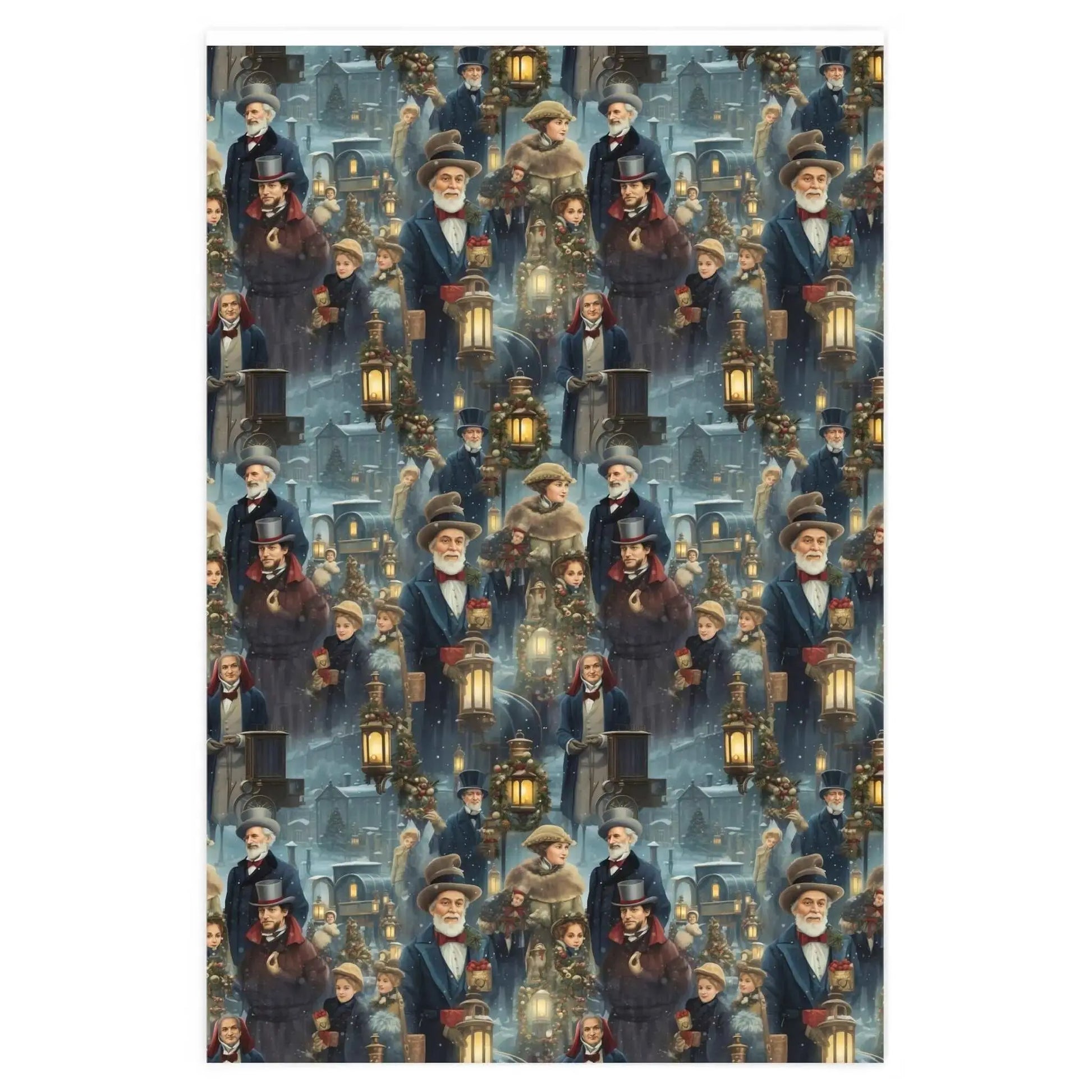 Dickens Christmas Carolers Wrapping Paper Rolls from The Curated Goose