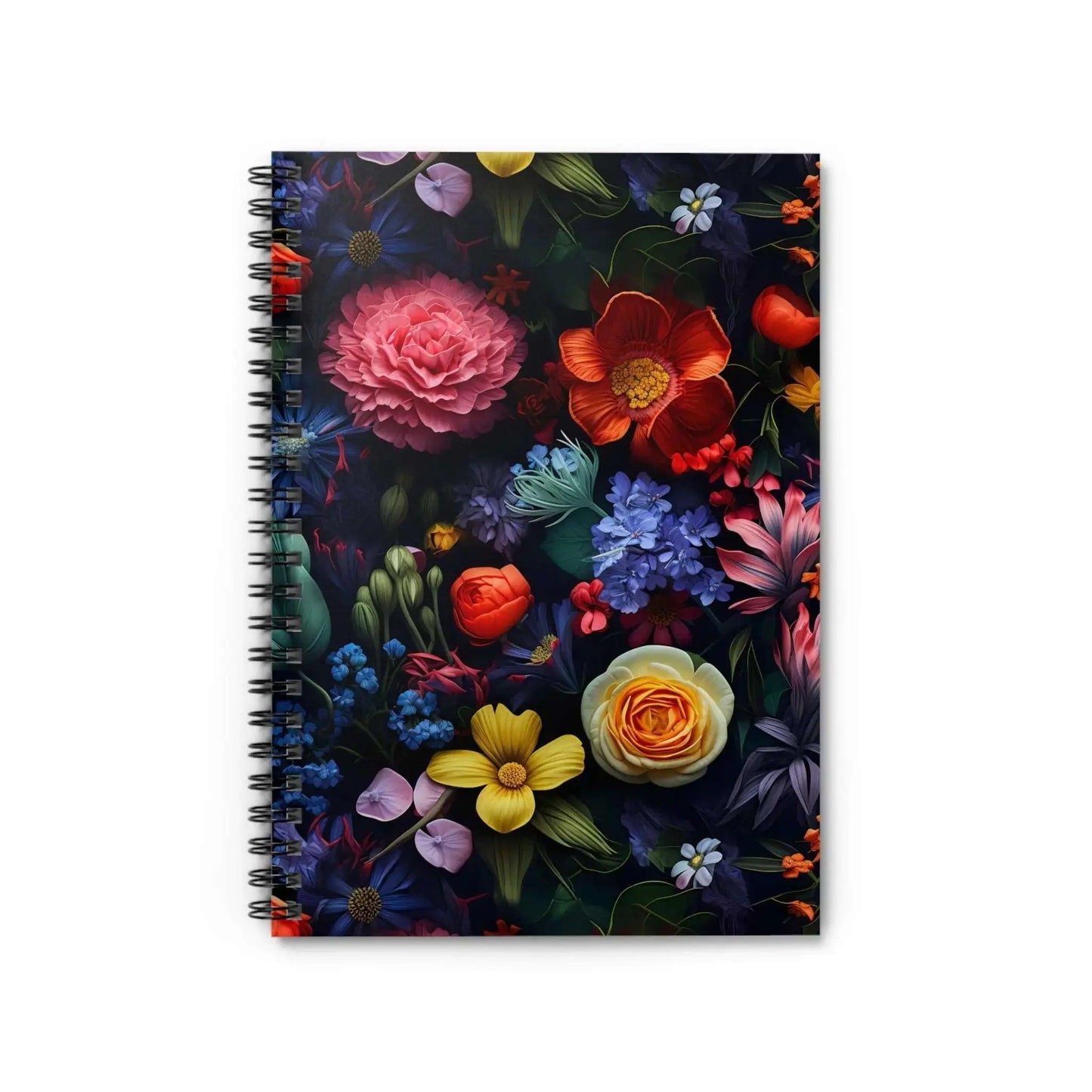 Dark & Moody Floral Print Spiral Bound Journal from The Curated Goose