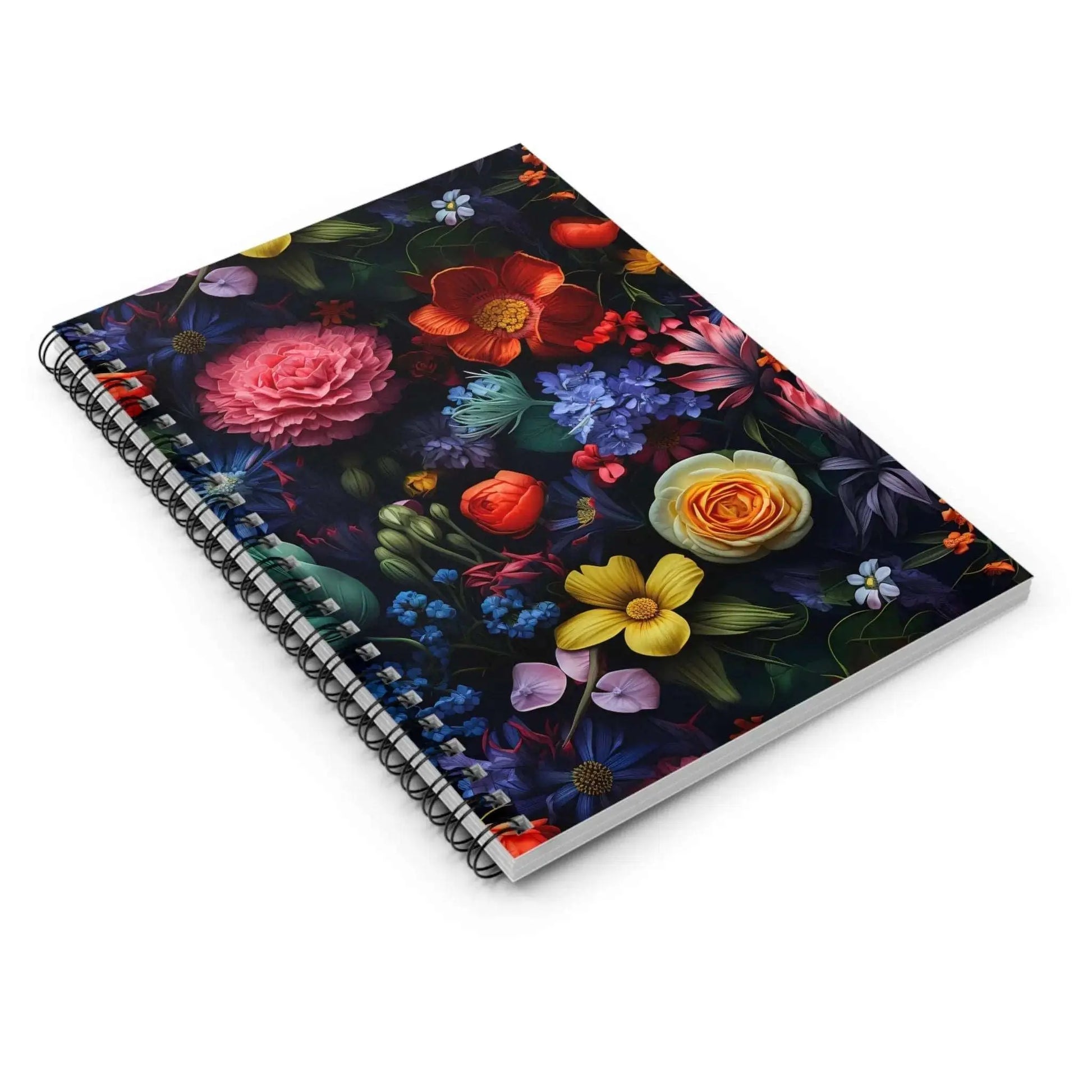 Dark & Moody Floral Print Spiral Bound Journal from The Curated Goose