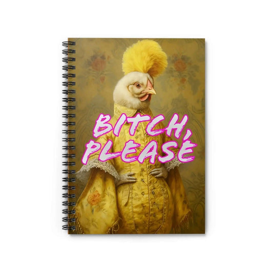Funny Animal Art Journal | Spiral Notebook with Chicken in Victorian Attire from The Curated Goose