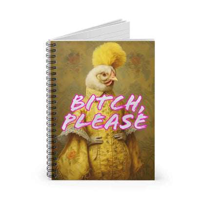 Funny Animal Art Journal | Spiral Notebook with Chicken in Victorian Attire from The Curated Goose