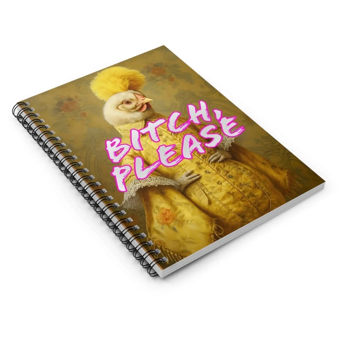 Funny Animal Art Journal | Spiral Notebook with Chicken in Victorian Attire from The Curated Goose