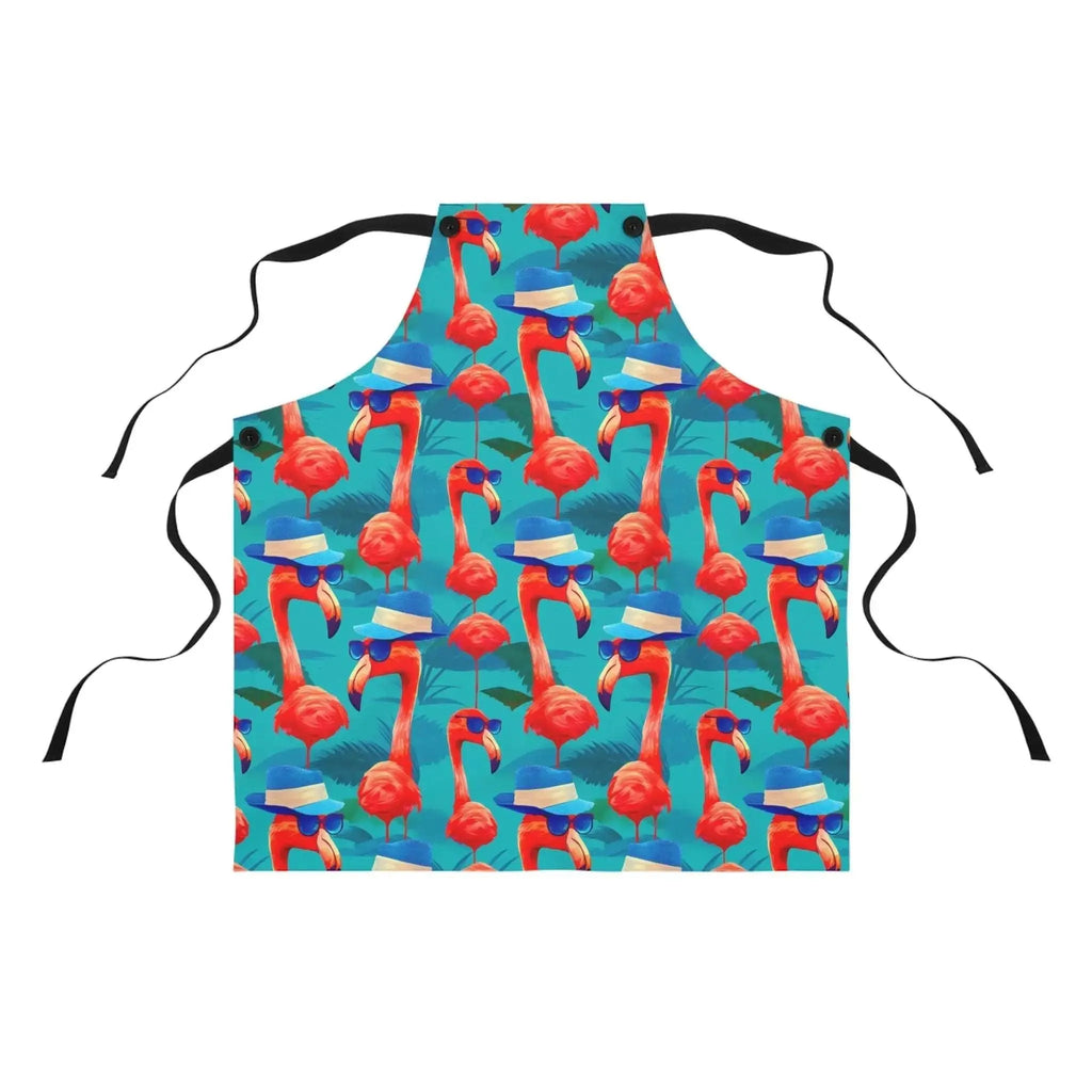 Funny Pink Flamingo Apron: Tropical BBQ Master Gift