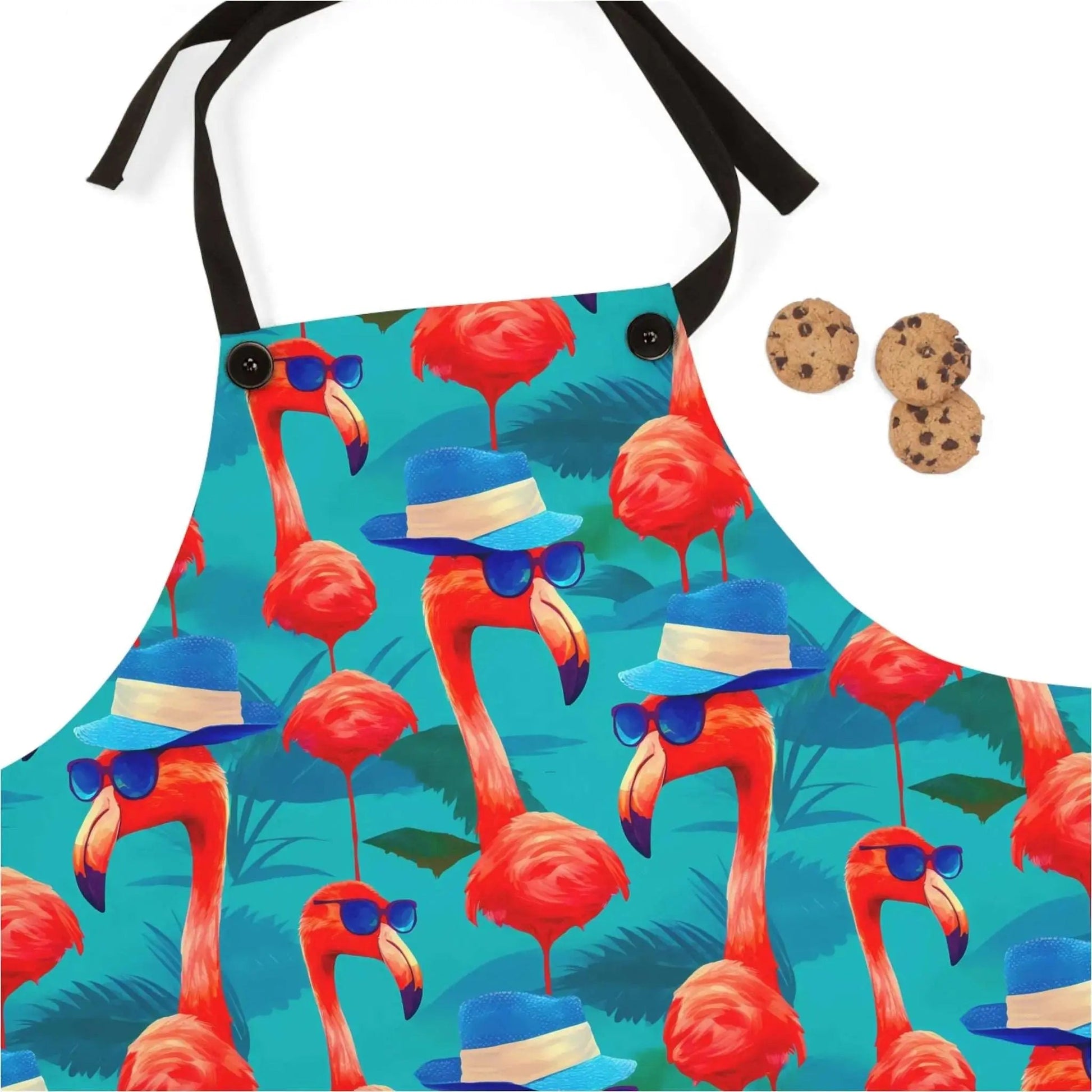 Funny Pink Flamingo Chef Apron | Silly Apron For Cook from The Curated Goose