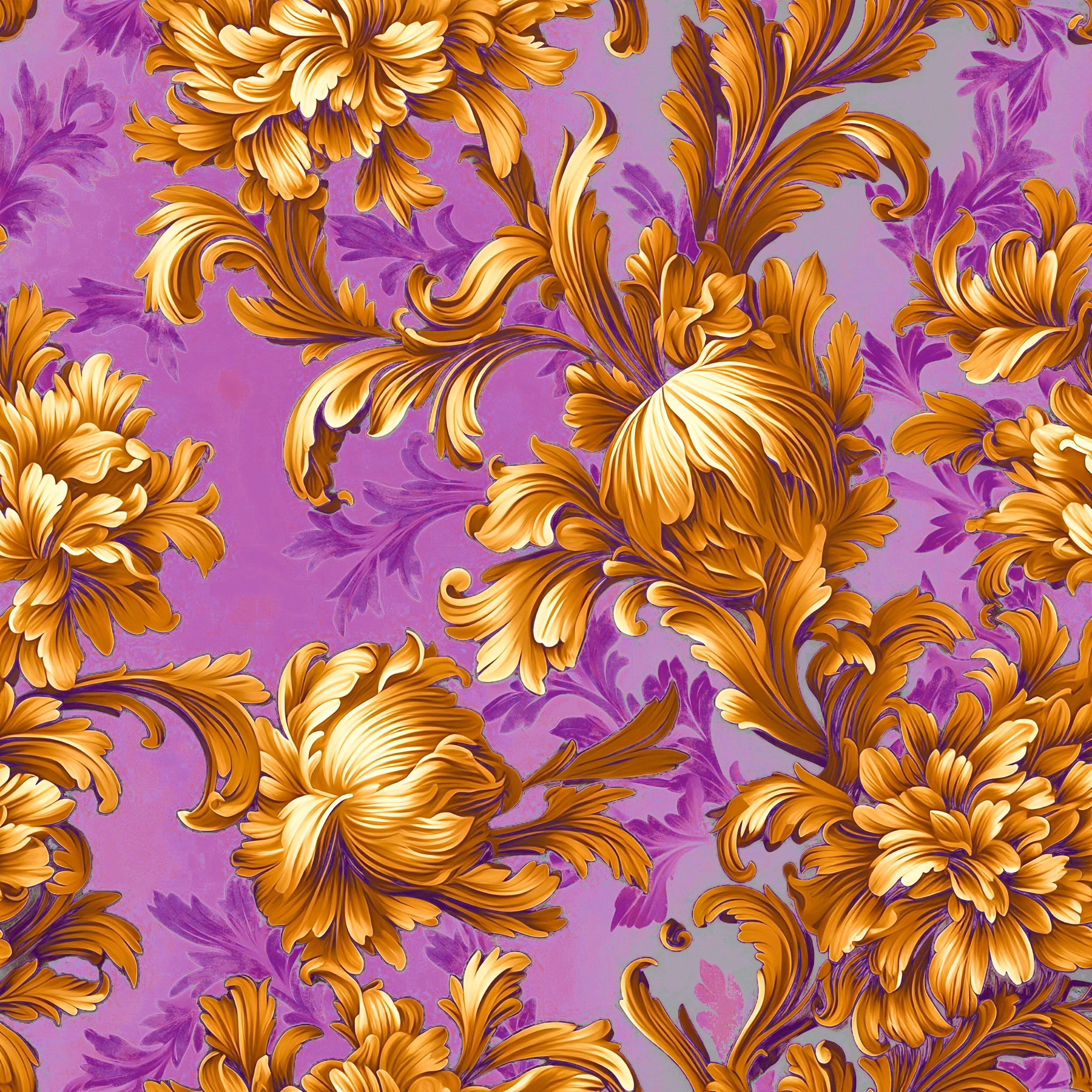 baroque-beauty-wrapping-paper-rolls-luxurious-purple-gold-floral-elegance