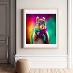 Hipster Squirrel Art Print | Trendy Hipster Animal Home Décor from The Curated Goose