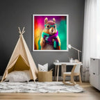 Hipster Squirrel Art Print / Eclectic Hipster Animal Art / Silly Animal Fine Art Poster Print - Premium Art Print from The Curated Goose - From $18.98! Shop now at TheCuratedGoose.com