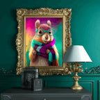 Hipster Squirrel Art Print / Eclectic Hipster Animal Art / Silly Animal Fine Art Poster Print - Premium Art Print from The Curated Goose - From $18.98! Shop now at TheCuratedGoose.com