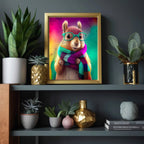 Hipster Squirrel Art Print / Eclectic Hipster Animal Art / Silly Animal Fine Art Poster Print - Premium Poster from The Curated Goose - From $18.98! Shop now at TheCuratedGoose.com
