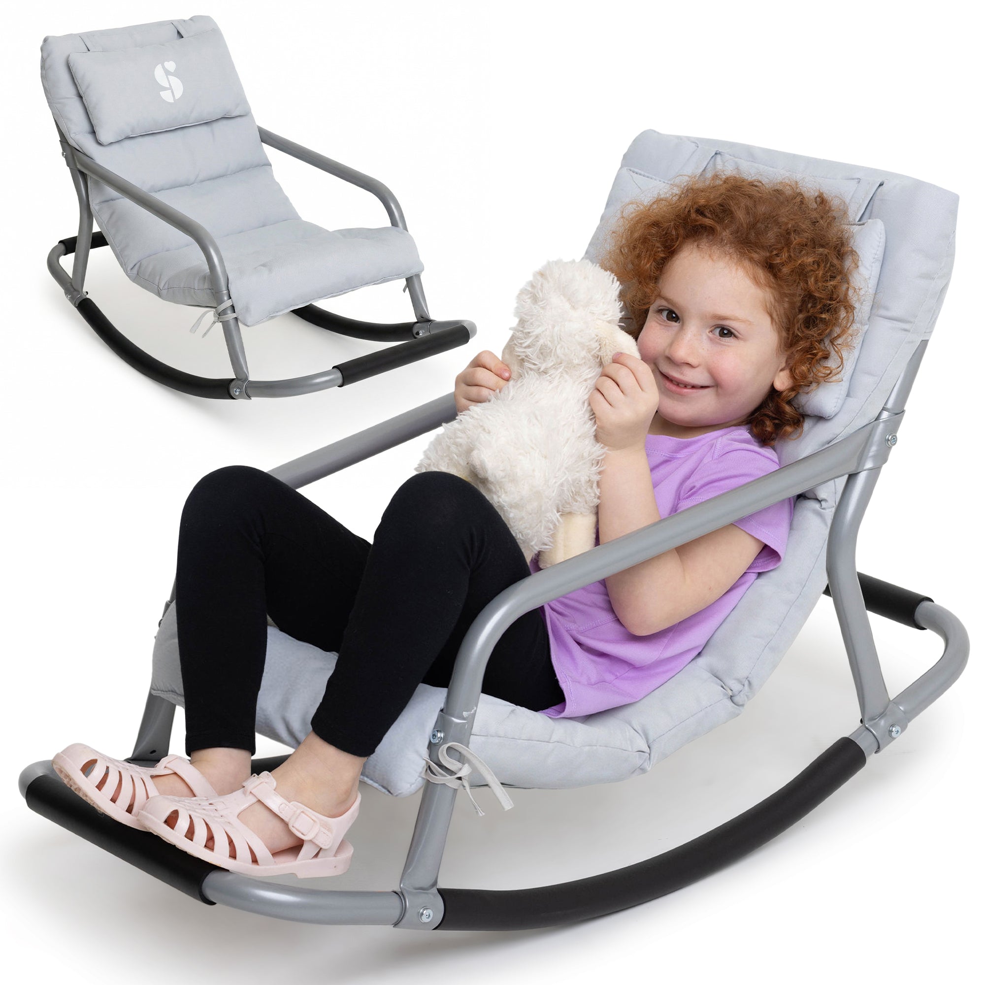 Special Supplies Sensory Rocking Chair for Kids - Comfortable Kids Rocker- Versatile Floor Chair with Soft Fabric and Stability for Playroom, Bedroom, or Nursery (Ages 3+)