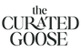 Black text 'the CURATED GOOSE' on a white background