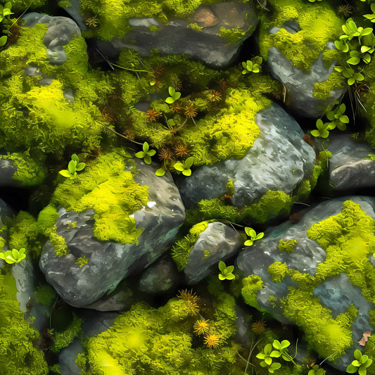 Mossy Rocks Wrapping Paper Rolls | Unique Nature Gift Wrap