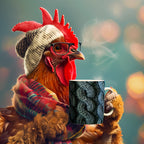 Coffee Mug | Blue Cable Knit Pattern Mug from The Curated Goose