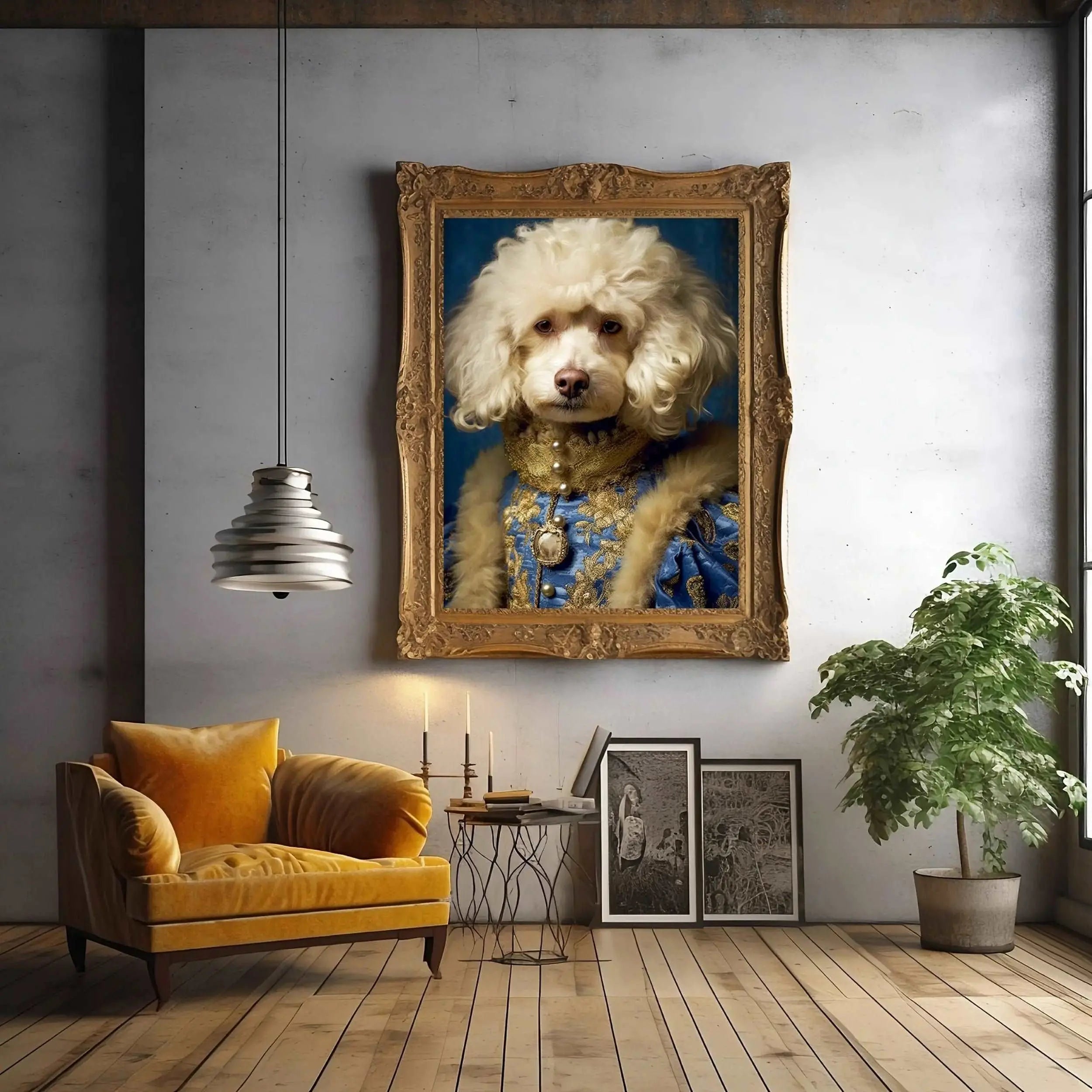 Renaissance Poodle Portrait Art Print from The Curated Goose