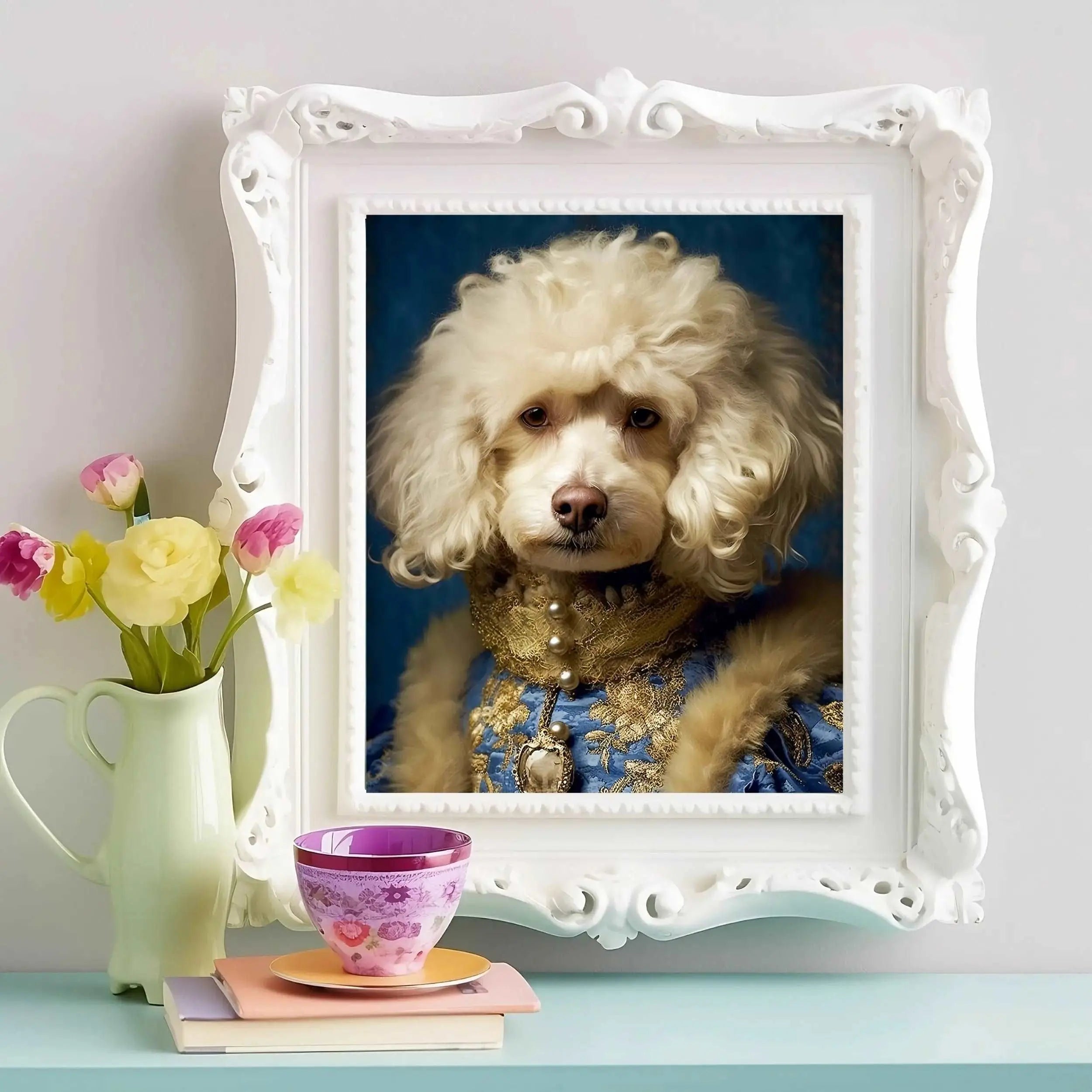 Renaissance Poodle Portrait Art Print from The Curated Goose
