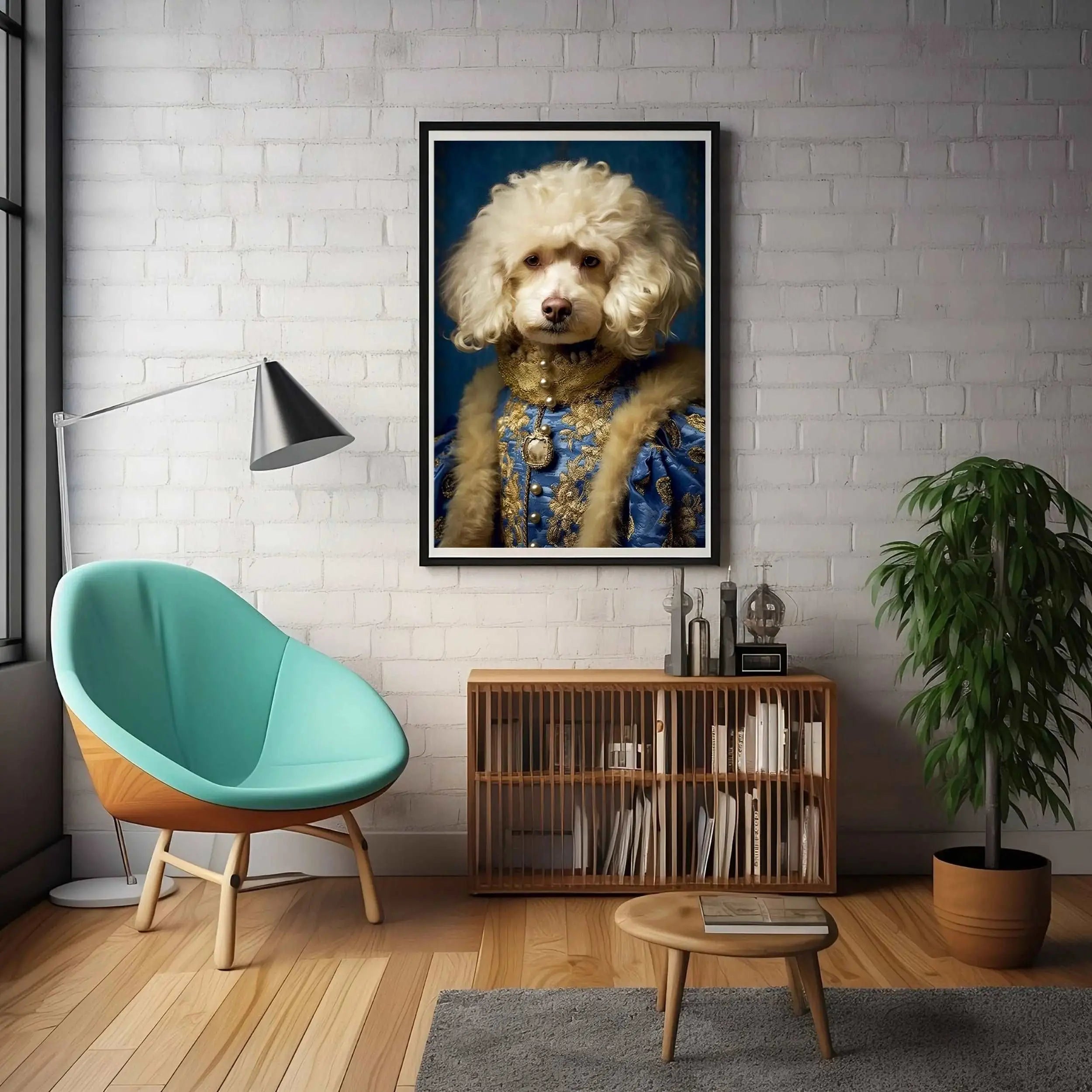Renaissance Poodle Portrait Art Print from The Curated Goose