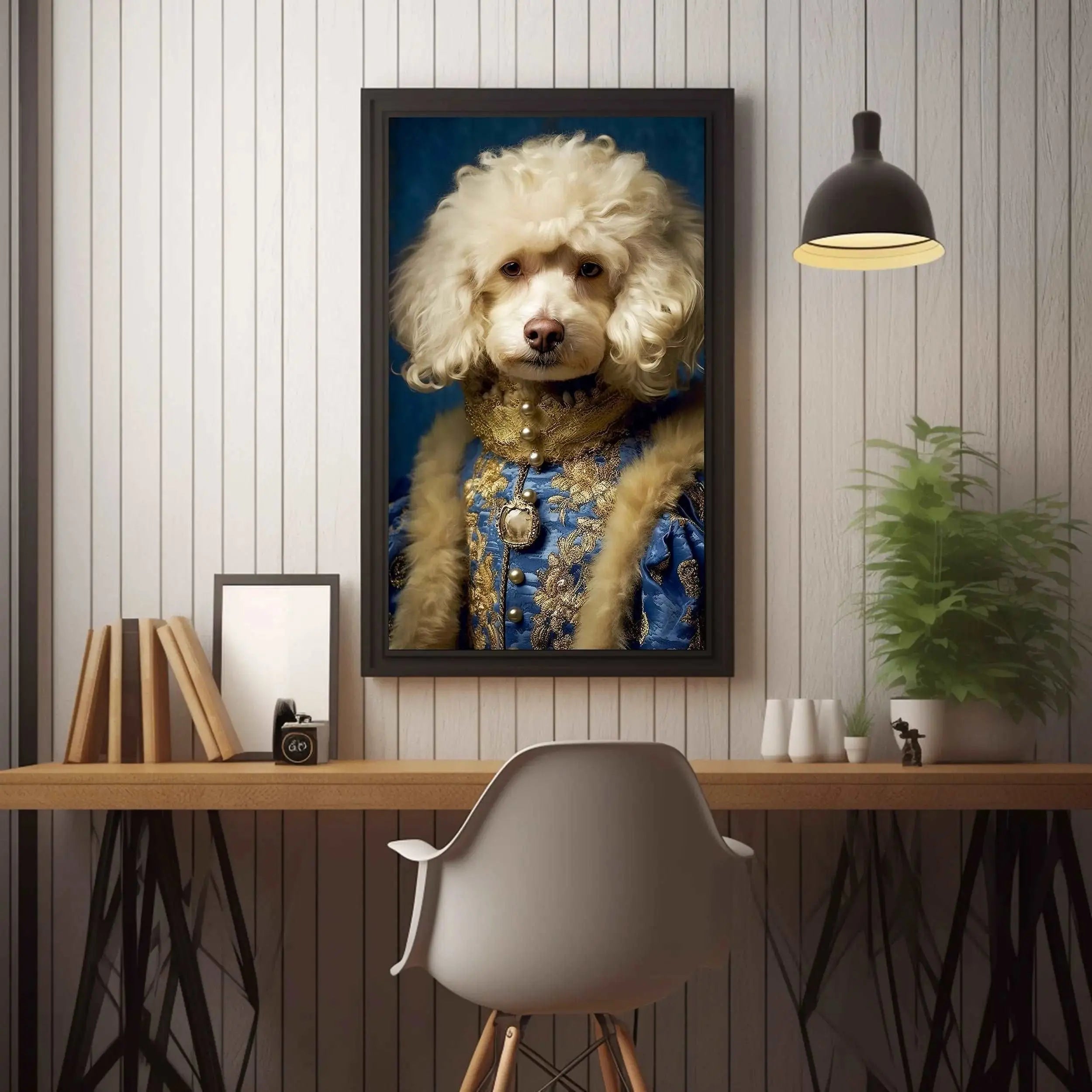 Renaissance Poodle Portrait Art Print from The Curated Goose