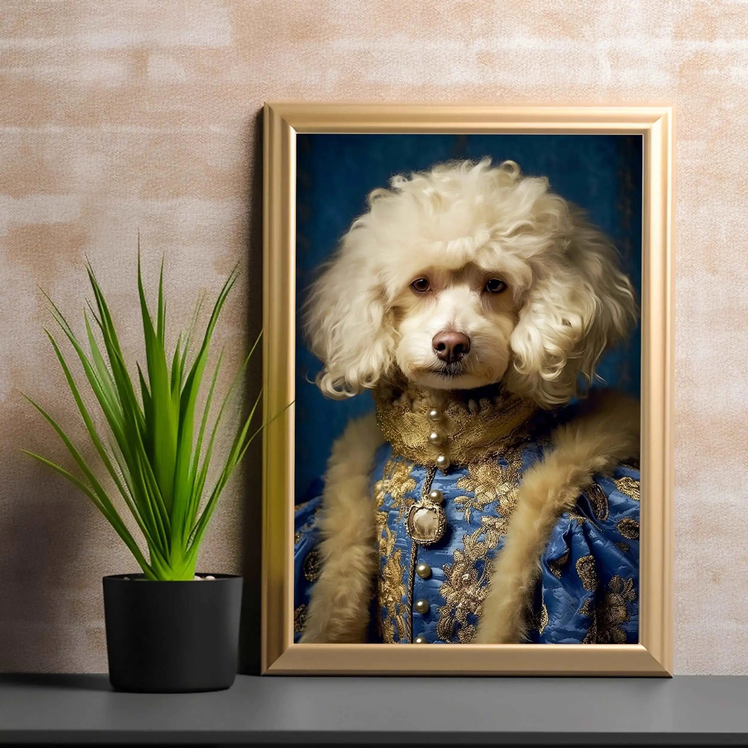 Renaissance Poodle Portrait Art Print from The Curated Goose
