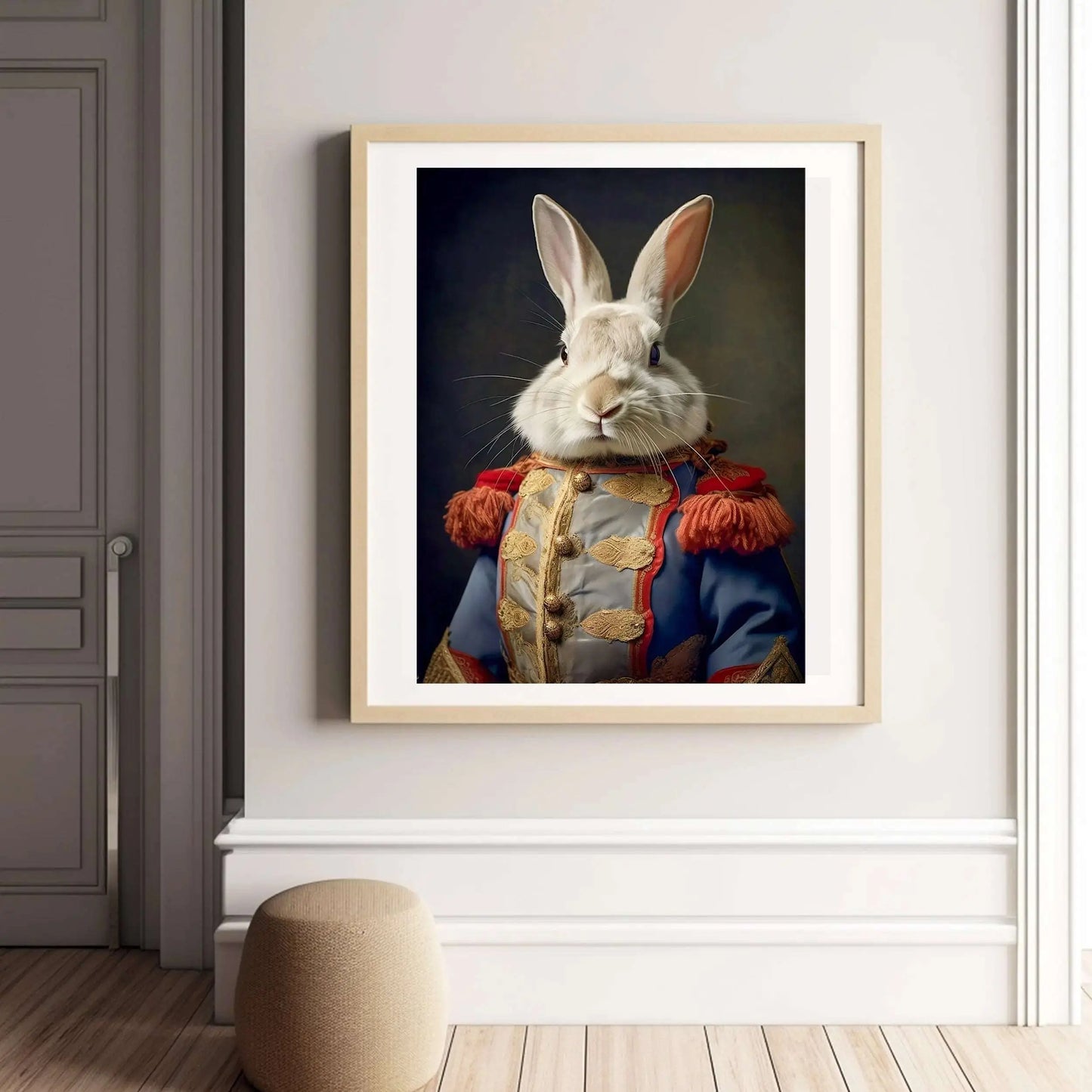 Renaissance Rabbit Soldier Art Print | Funny Animal Art Prints from The Curated Goose