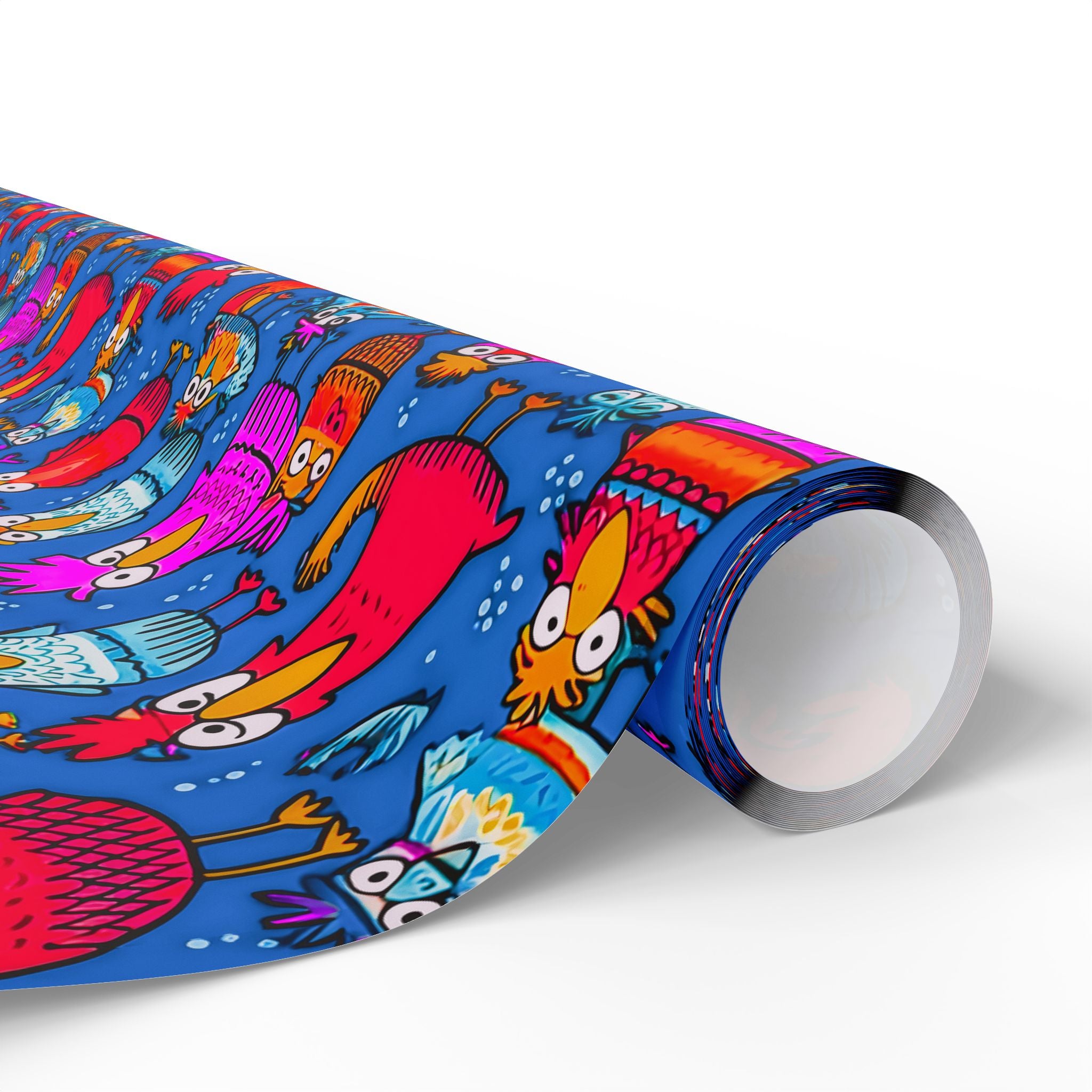 Colorful Chickens Wrapping Paper Rolls | Whimsical & Playful Gift Wrap