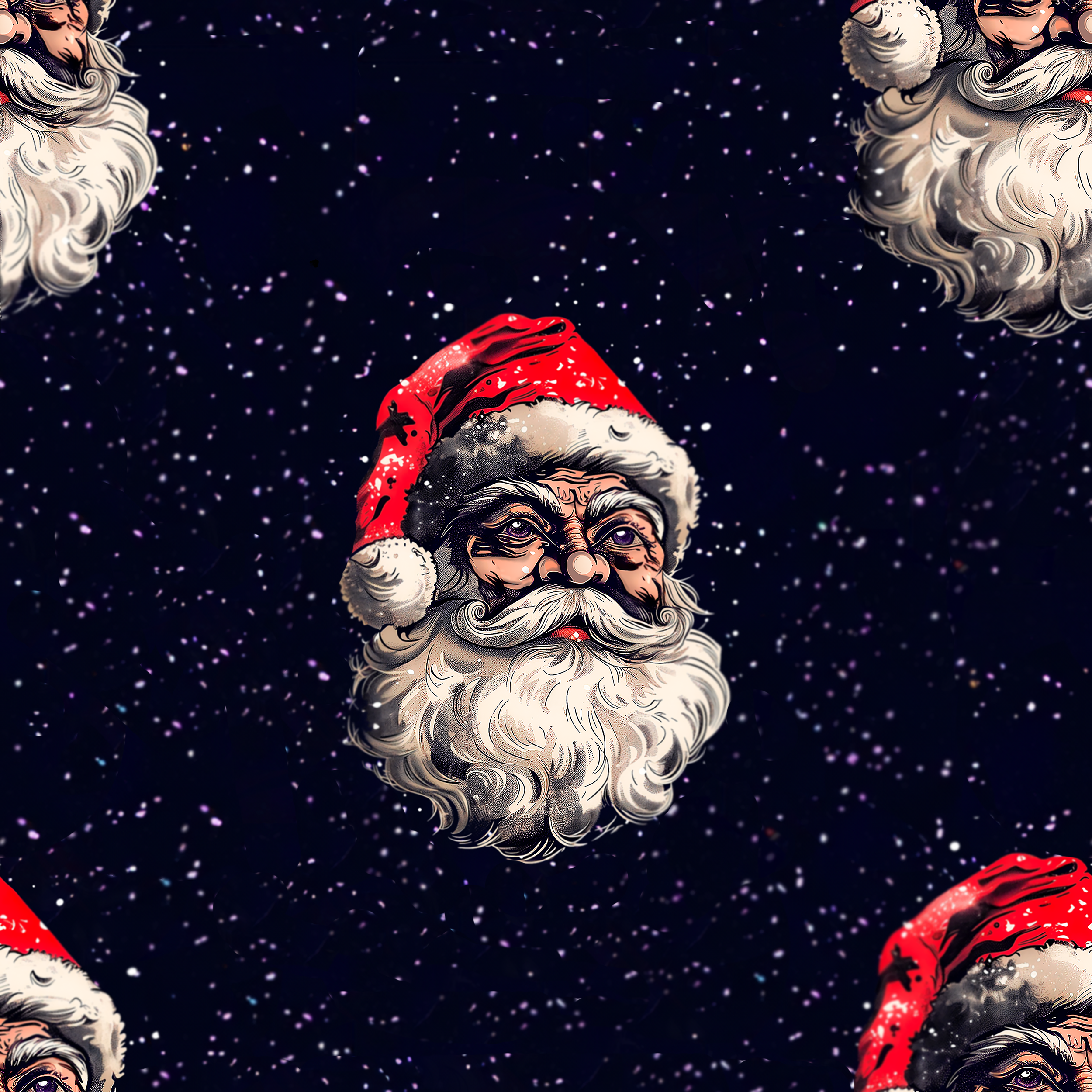 Classic Santa Claus Wrapping Paper Rolls – Festive Holiday Gift Wrap with Vintage Charm