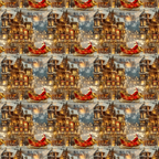 Victorian Mansion Holiday Wrapping Paper – Luxurious and Festive with Santa’s Sleigh Shining Bright