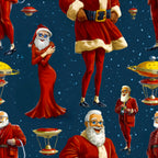 Festive Inclusive Santa in Dress Wrapping Paper Rolls for Holidays