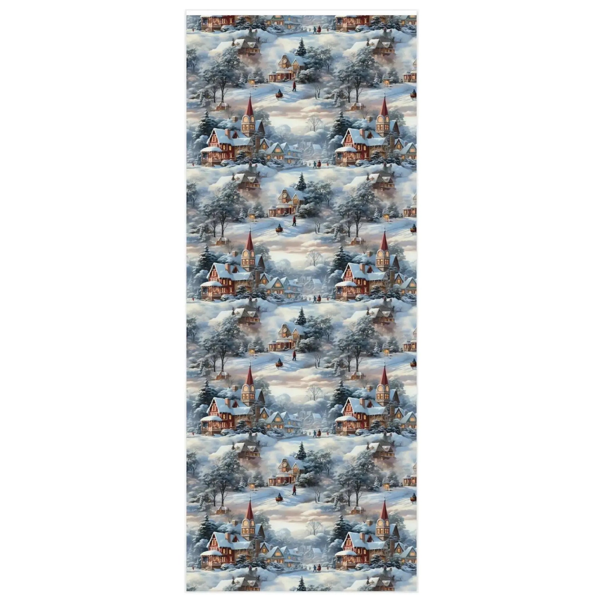 Small Town Vintage Christmas Wrapping Paper Rolls - The Curated Goose