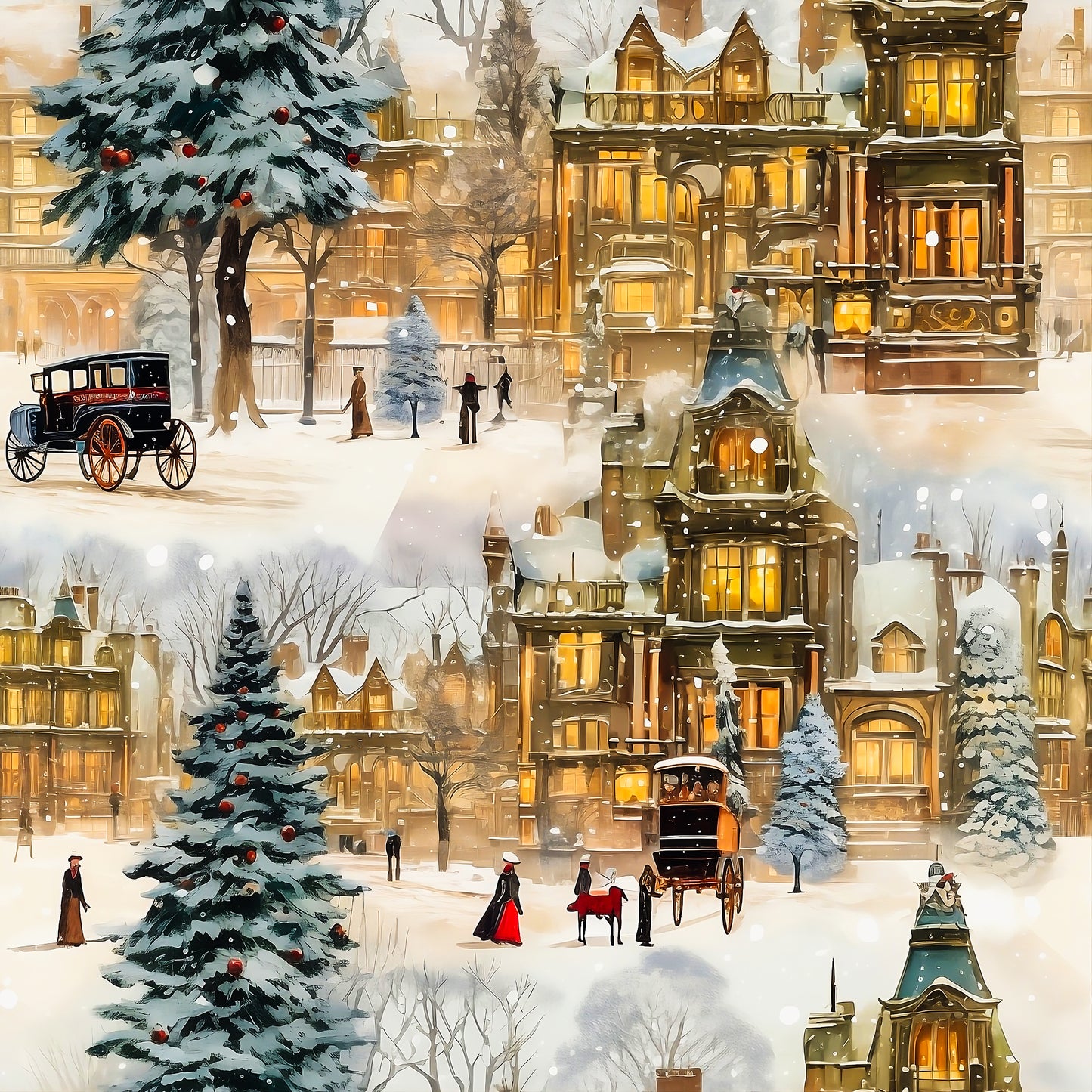 Vintage Victorian Christmas Wrapping Paper