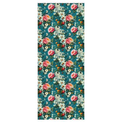 Southern Flowers Wrapping Paper Roll | Pretty Floral Gift Wrap | Colorful Flowers Teal Background - Premium Home Decor from The Curated Goose - From $23.98! Shop now at TheCuratedGoose.com