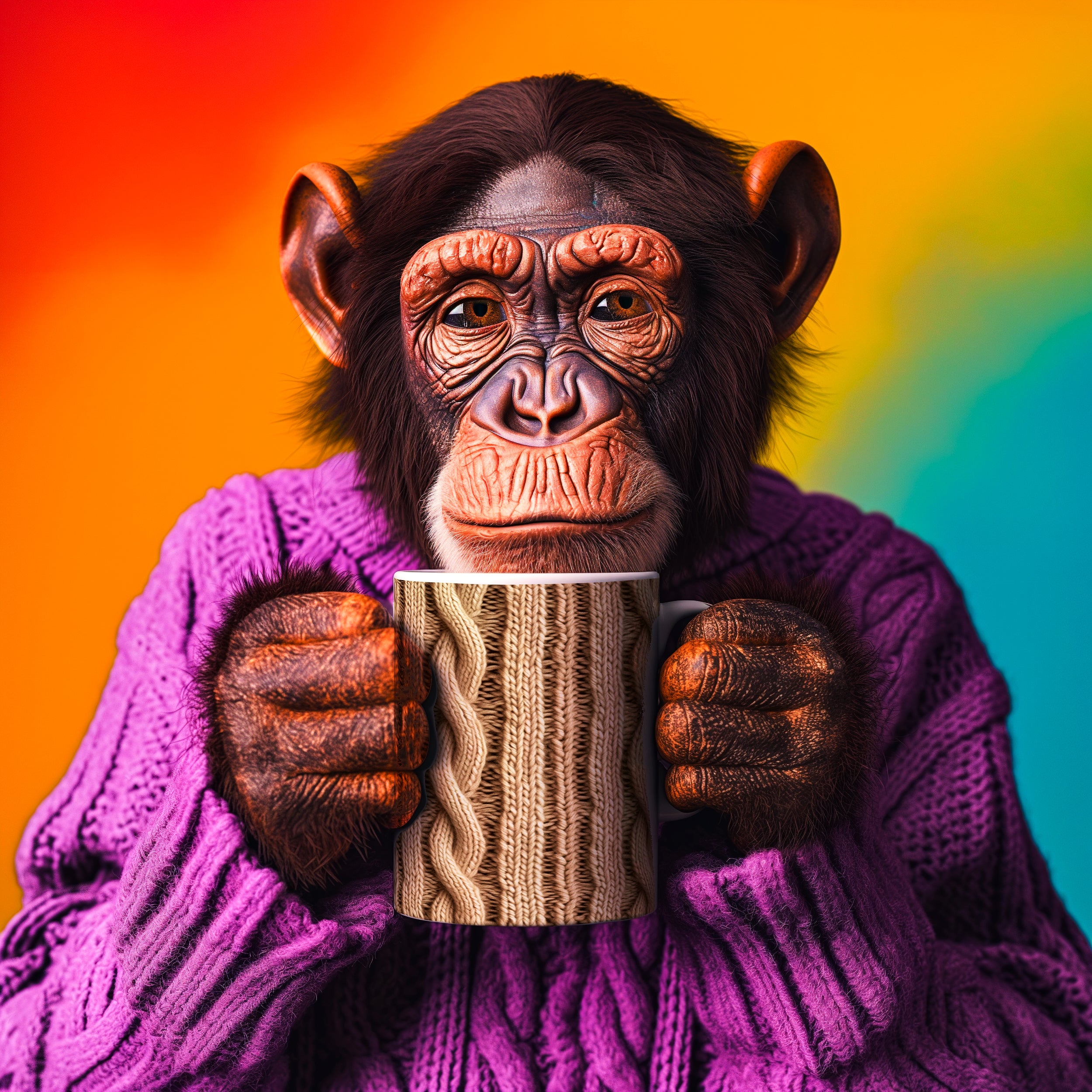 Coffee Mug | Cozy Cable Knit Coffee Mug from The Curated Goose