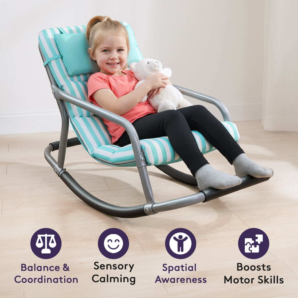 Sensory Rocking Chair for Kids Ages 3–8 by Special Supplies
