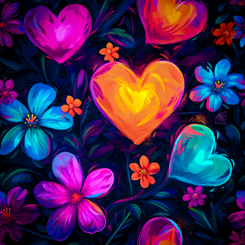 Abstract Hearts Valentine's Day Wrapping Paper Rolls from The Curated Goose