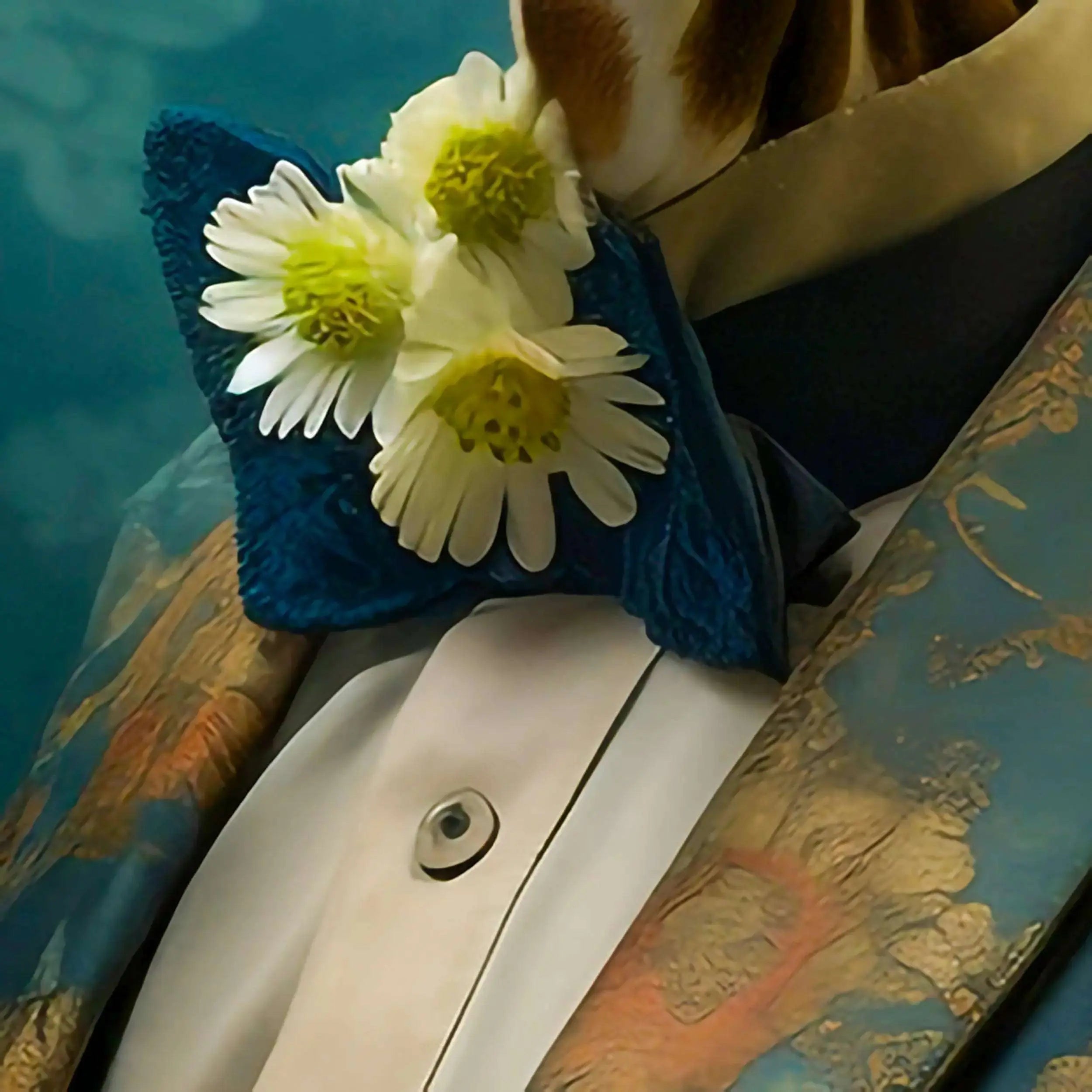 Victorian Giraffe Portrait Art Print Teal | Victorian Wedding Party Collection from The Curated Goose