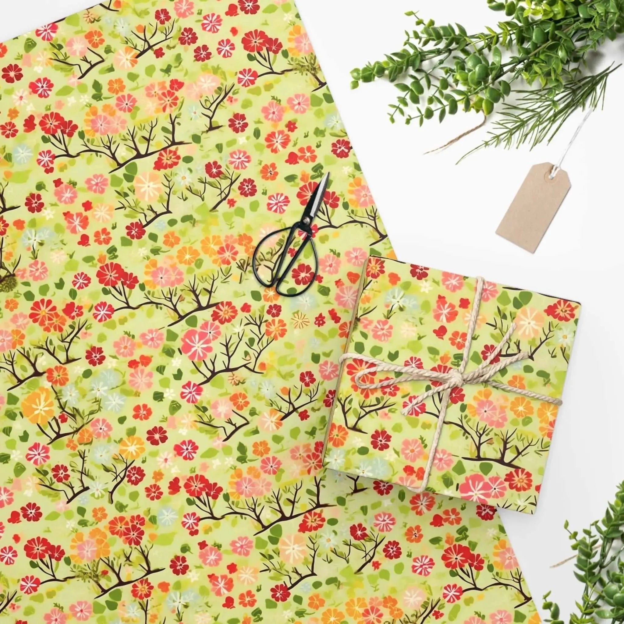 Floral Forest Stone Wrapping Paper