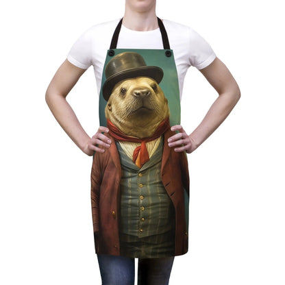 Victorian Sea Lion Chef's Apron | Funny Apron For Cook from The Curated Goose