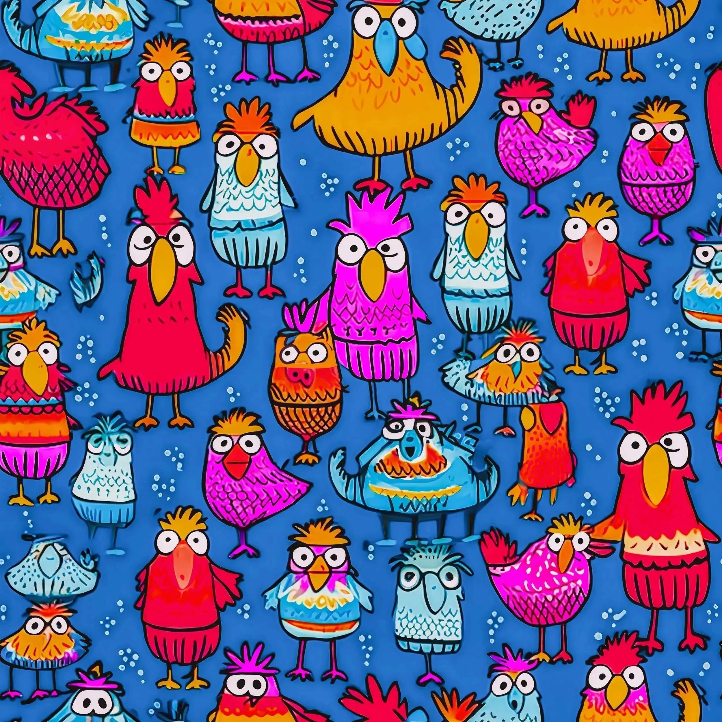 Colorful Chickens Wrapping Paper Rolls from The Curated Goose